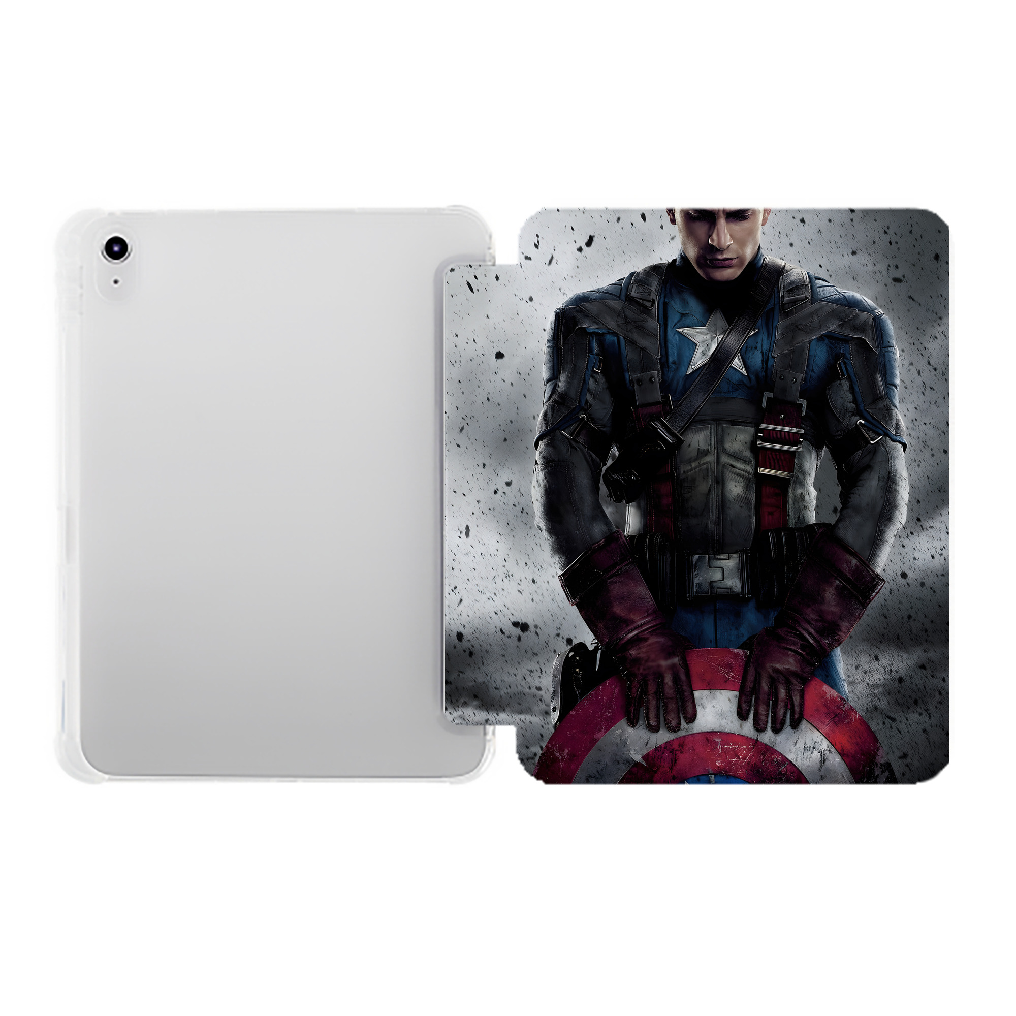 （画像用） アベンジャーズ The Avengers IPad ケース ペン収納付き 三つ折りスタンド PUレザー×シリコン 対応機種9.5/10.5/10.9インチ